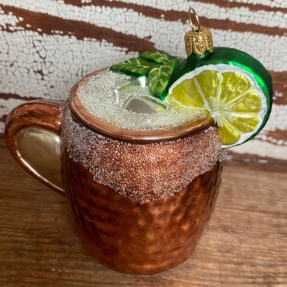 Anthropologie Moscow Mule Glass Christmas Tree Ornament - Picture 1 of 3